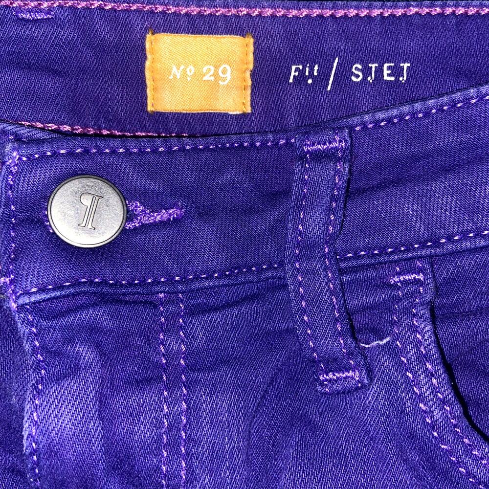 Pilcro and The Letterpress Shorts Women Size 29 Purple Denim Mid Rise ! - Picture 3 of 5